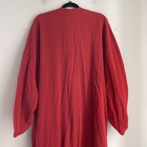 Vintage Deva A Cottage Industry Pure cotton open front wide sleeve kimono duster - Picture 6 of 7